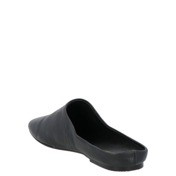 Black Leather Slip-On Mules - Picture 2 of 4